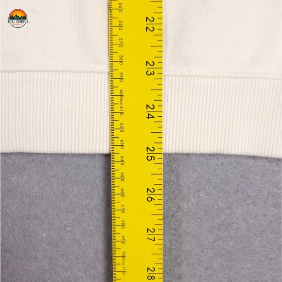 Roxy Pullover Sweatshirt White Oversized Long Sleeve Crew Neck Women's XS - Picture 7 of 12